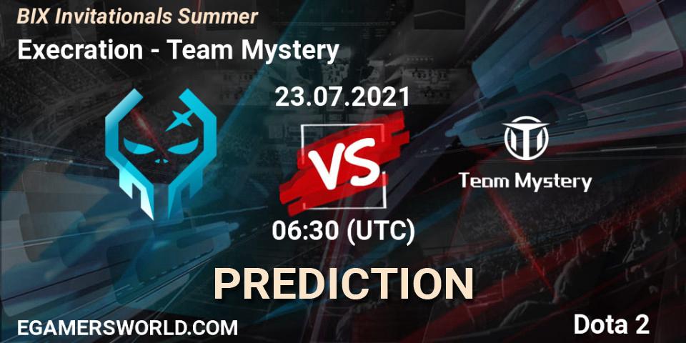 Prognoza Execration - Team Mystery. 23.07.2021 at 07:04, Dota 2, BIX Invitationals Summer