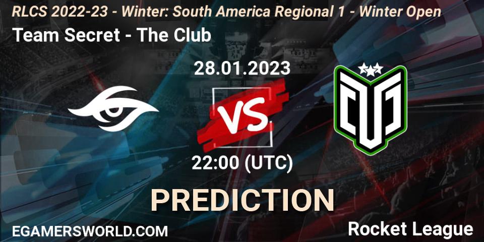 Prognoza Team Secret - The Club. 28.01.23, Rocket League, RLCS 2022-23 - Winter: South America Regional 1 - Winter Open