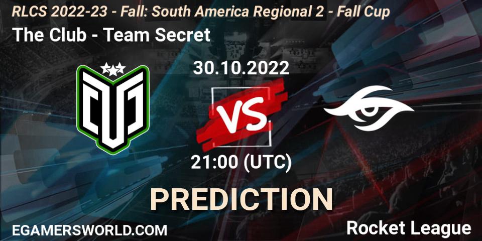Prognoza The Club - Team Secret. 30.10.2022 at 21:00, Rocket League, RLCS 2022-23 - Fall: South America Regional 2 - Fall Cup