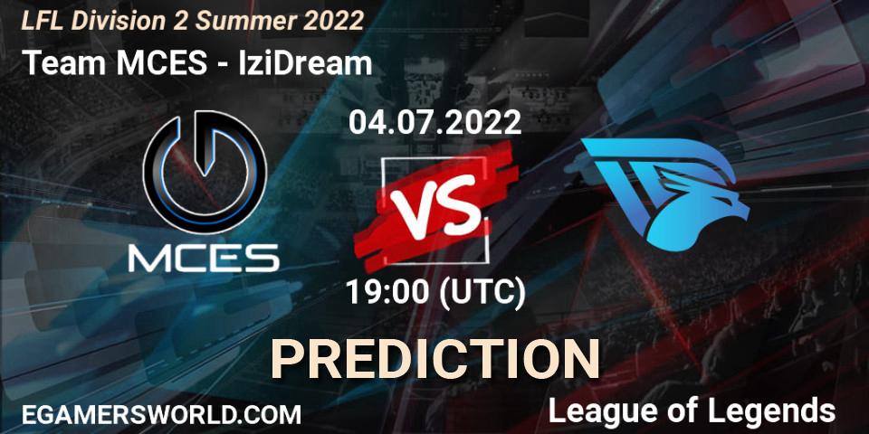 Prognoza Team MCES - IziDream. 04.07.2022 at 19:15, LoL, LFL Division 2 Summer 2022
