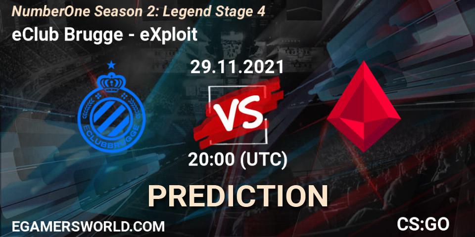 Prognoza eClub Brugge - eXploit. 29.11.2021 at 20:30, Counter-Strike (CS2), NumberOne Season 2: Legend Stage 4