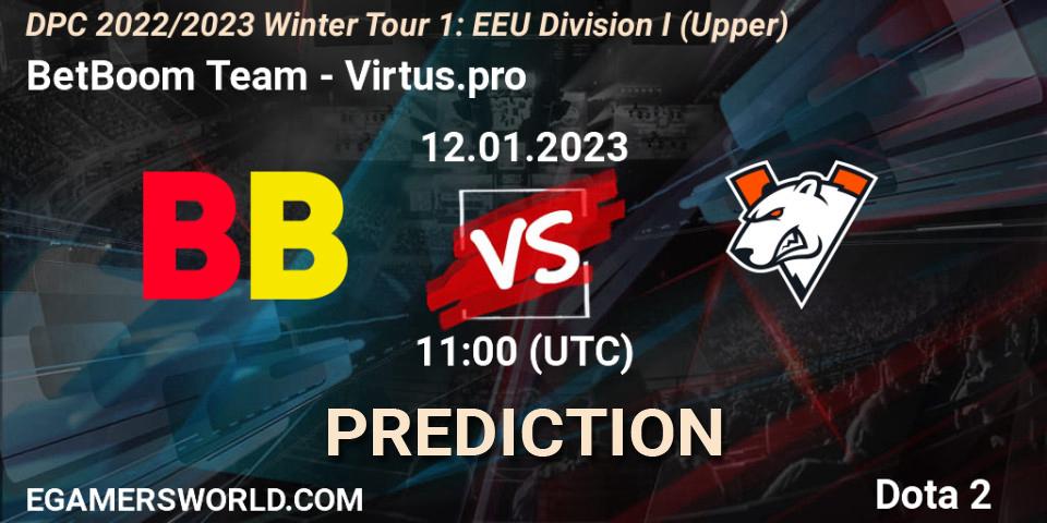 Prognoza BetBoom Team - Virtus.pro. 12.01.23, Dota 2, DPC 2022/2023 Winter Tour 1: EEU Division I (Upper)
