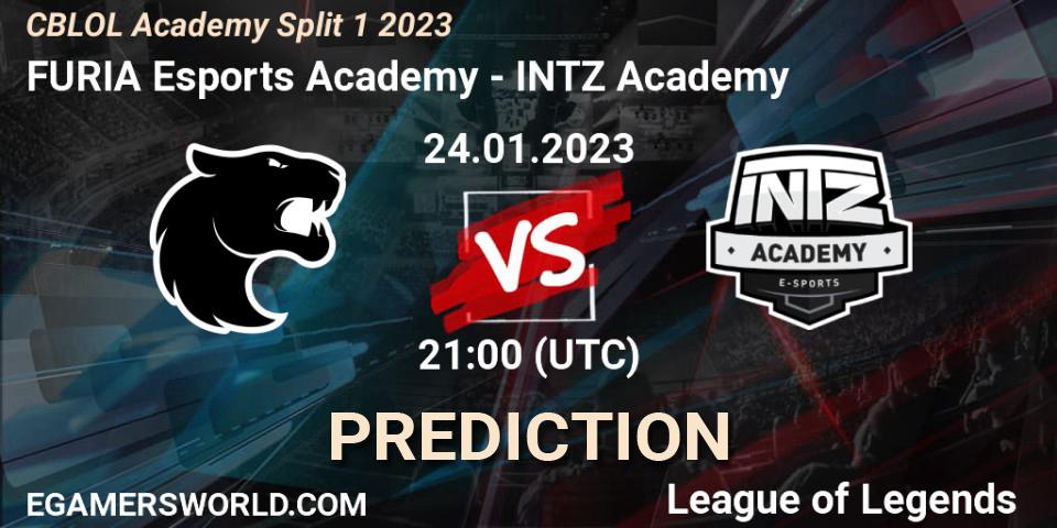 Prognoza FURIA Esports Academy - INTZ Academy. 24.01.2023 at 21:00, LoL, CBLOL Academy Split 1 2023