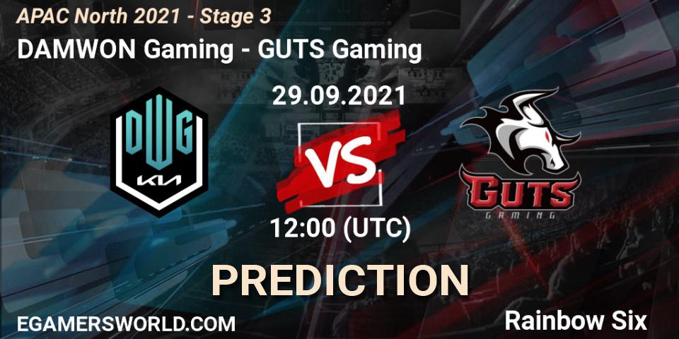 Prognoza DAMWON Gaming - GUTS Gaming. 29.09.2021 at 12:00, Rainbow Six, APAC North 2021 - Stage 3