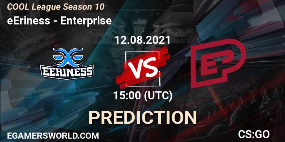 Prognoza eEriness - Enterprise. 12.08.2021 at 15:00, Counter-Strike (CS2), COOL League Season 10