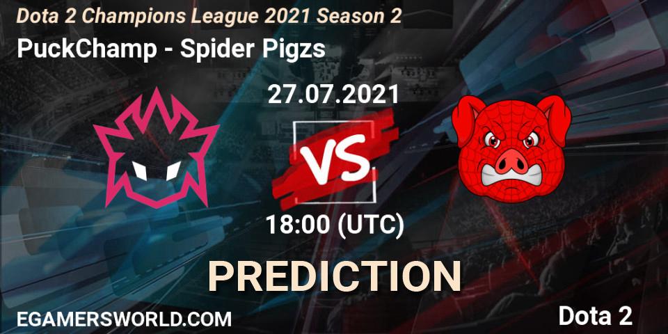 Prognoza PuckChamp - Spider Pigzs. 27.07.2021 at 18:00, Dota 2, Dota 2 Champions League 2021 Season 2