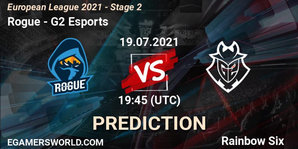 Prognoza Rogue - G2 Esports. 19.07.2021 at 19:55, Rainbow Six, European League 2021 - Stage 2