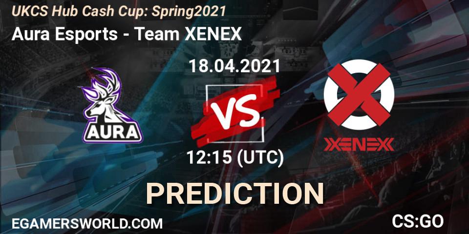 Prognoza Aura Esports - XENEX. 18.04.2021 at 12:15, Counter-Strike (CS2), UKCS Hub Cash Cup: Spring 2021