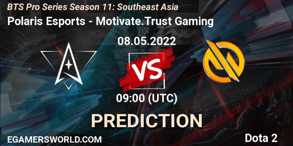 Prognoza Polaris Esports - Motivate.Trust Gaming. 08.05.2022 at 09:01, Dota 2, BTS Pro Series Season 11: Southeast Asia