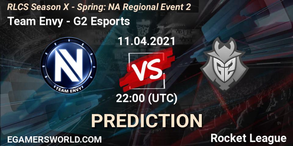 Prognoza Team Envy - G2 Esports. 11.04.2021 at 21:55, Rocket League, RLCS Season X - Spring: NA Regional Event 2
