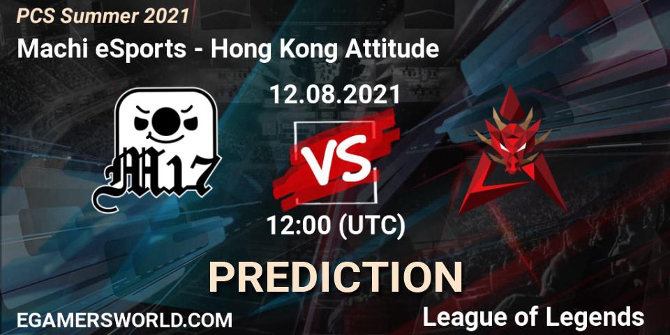 Prognoza Machi eSports - Hong Kong Attitude. 12.08.21, LoL, PCS Summer 2021