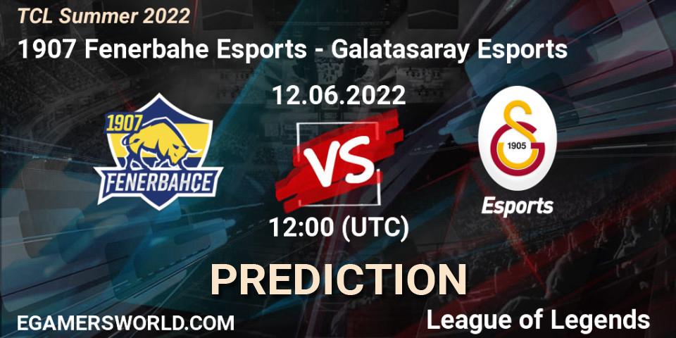 Prognoza 1907 Fenerbahçe Esports - Galatasaray Esports. 12.06.2022 at 12:00, LoL, TCL Summer 2022