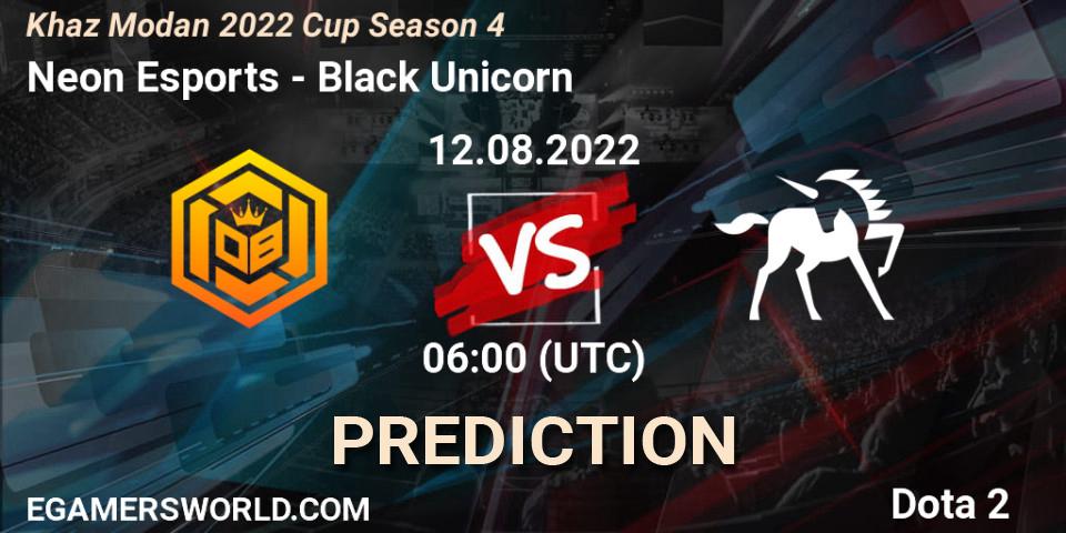Prognoza Neon Esports - Black Unicorn. 12.08.2022 at 06:21, Dota 2, Khaz Modan 2022 Cup Season 4