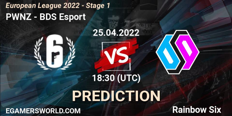 Prognoza PWNZ - BDS Esport. 25.04.2022 at 17:15, Rainbow Six, European League 2022 - Stage 1