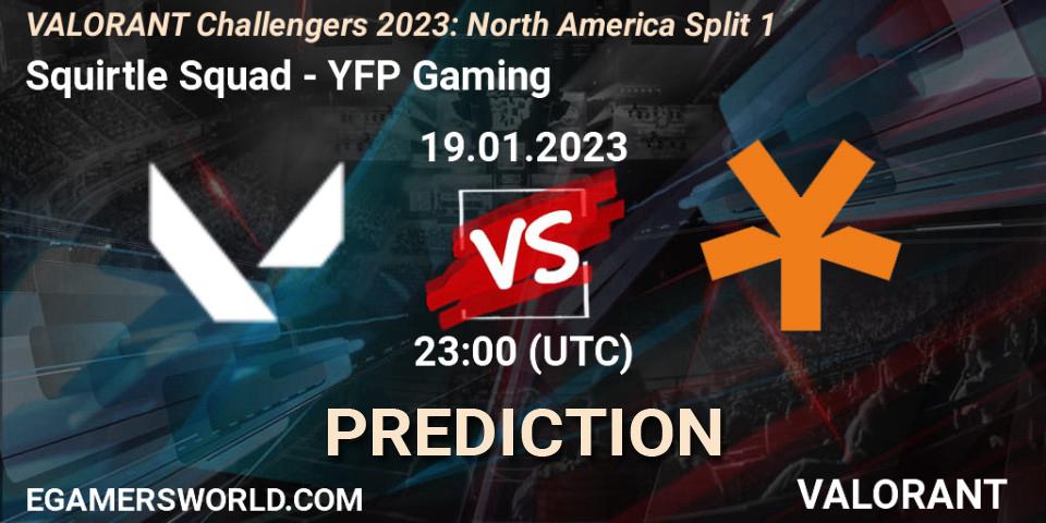Prognoza Squirtle Squad - YFP Gaming. 19.01.2023 at 23:00, VALORANT, VALORANT Challengers 2023: North America Split 1