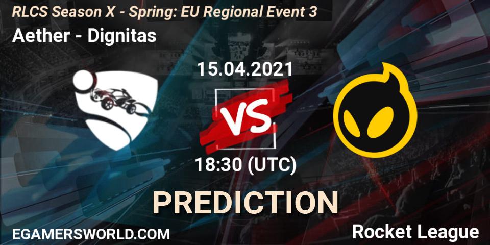 Prognoza Aether - Dignitas. 15.04.2021 at 18:30, Rocket League, RLCS Season X - Spring: EU Regional Event 3