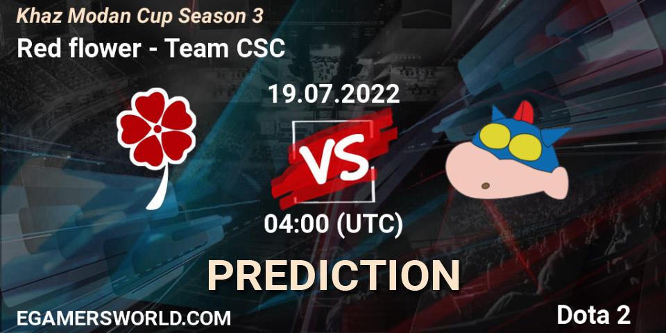 Prognoza Red flower - Team CSC. 19.07.2022 at 04:08, Dota 2, Khaz Modan Cup Season 3