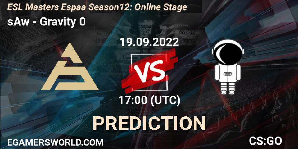 Prognoza sAw - Gravity 0. 19.09.2022 at 17:00, Counter-Strike (CS2), ESL Masters España Season 12: Online Stage