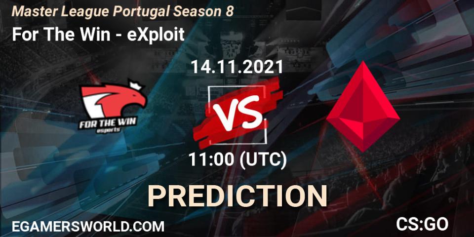 Prognoza For The Win - eXploit. 14.11.2021 at 11:00, Counter-Strike (CS2), Master League Portugal Season 8
