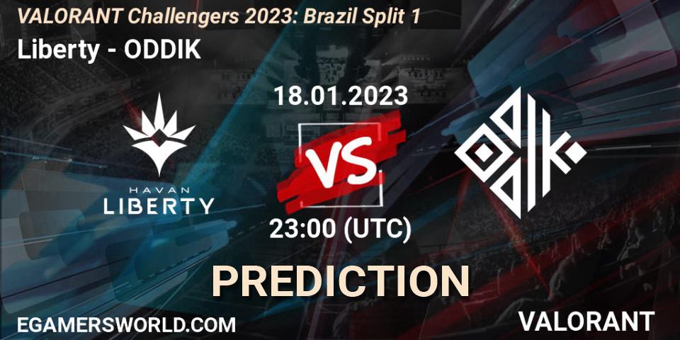 Prognoza Liberty - ODDIK. 18.01.2023 at 23:00, VALORANT, VALORANT Challengers 2023: Brazil Split 1