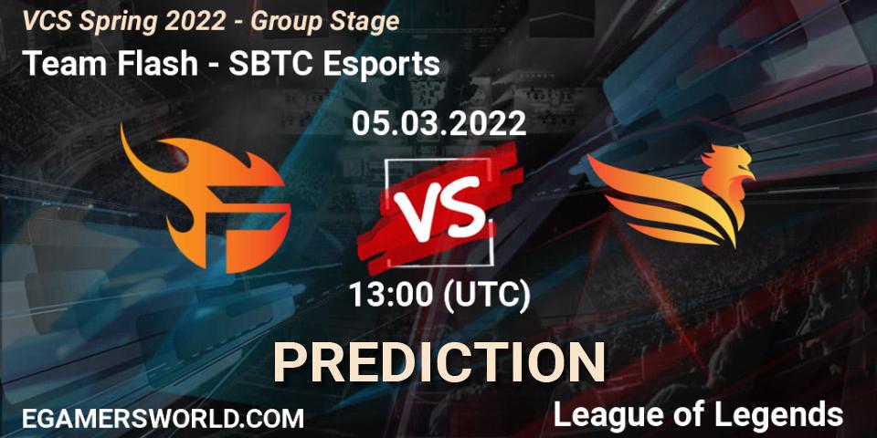 Prognoza Team Flash - SBTC Esports. 05.03.2022 at 13:00, LoL, VCS Spring 2022 - Group Stage 