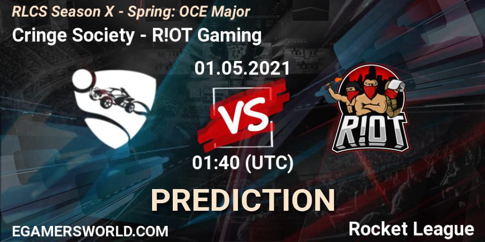 Prognoza Cringe Society - R!OT Gaming. 01.05.2021 at 01:35, Rocket League, RLCS Season X - Spring: OCE Major