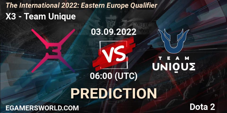 Prognoza X3 - Team Unique. 03.09.22, Dota 2, The International 2022: Eastern Europe Qualifier