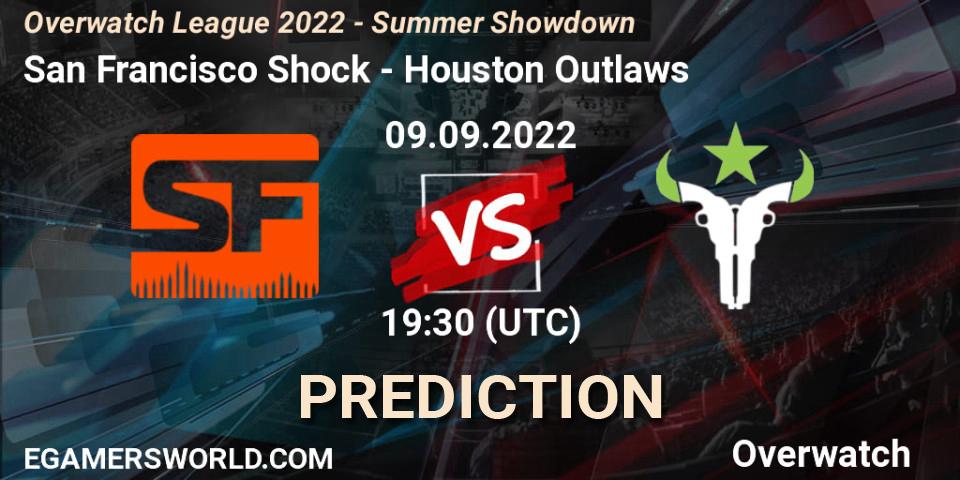 Prognoza San Francisco Shock - Houston Outlaws. 09.09.2022 at 19:30, Overwatch, Overwatch League 2022 - Summer Showdown