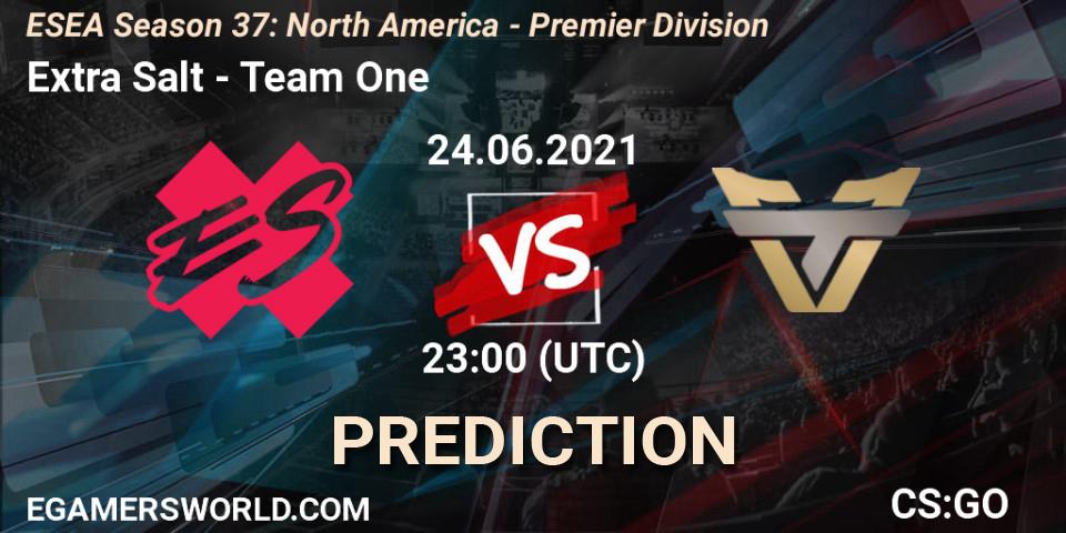 Prognoza Extra Salt - Team One. 24.06.2021 at 23:00, Counter-Strike (CS2), ESEA Season 37: North America - Premier Division