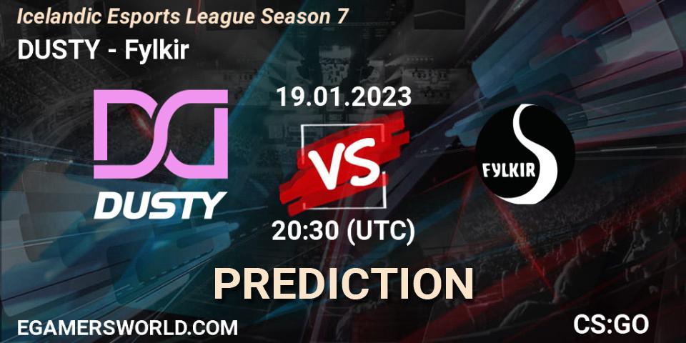 Prognoza DUSTY - Fylkir. 19.01.23, CS2 (CS:GO), Icelandic Esports League Season 7