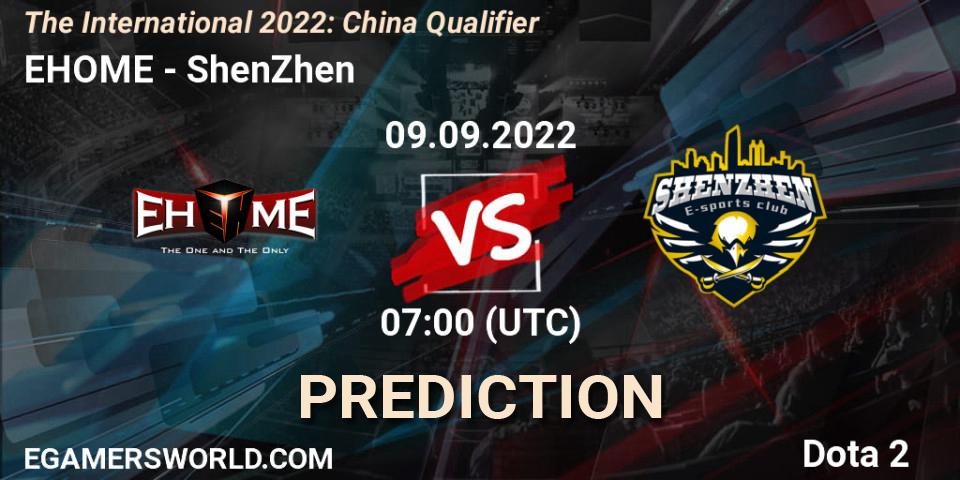 Prognoza EHOME - ShenZhen. 09.09.22, Dota 2, The International 2022: China Qualifier