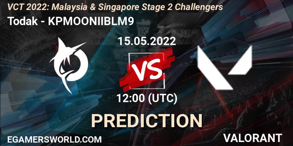 Prognoza Todak - KPMOONIIBLM9. 15.05.2022 at 09:10, VALORANT, VCT 2022: Malaysia & Singapore Stage 2 Challengers