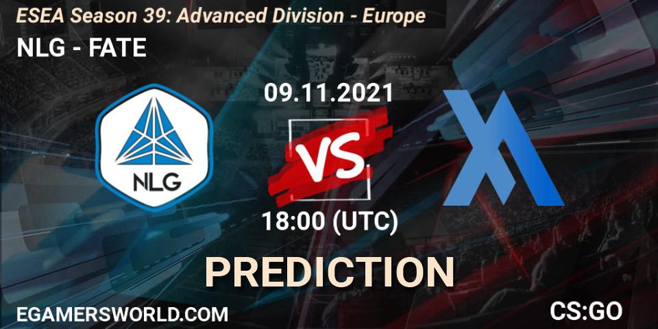 Prognoza NLG - FATE. 09.11.2021 at 18:00, Counter-Strike (CS2), ESEA Season 39: Advanced Division - Europe