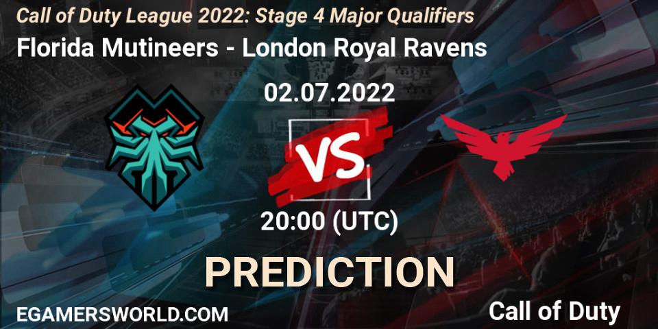 Prognoza Florida Mutineers - London Royal Ravens. 02.07.2022 at 19:00, Call of Duty, Call of Duty League 2022: Stage 4