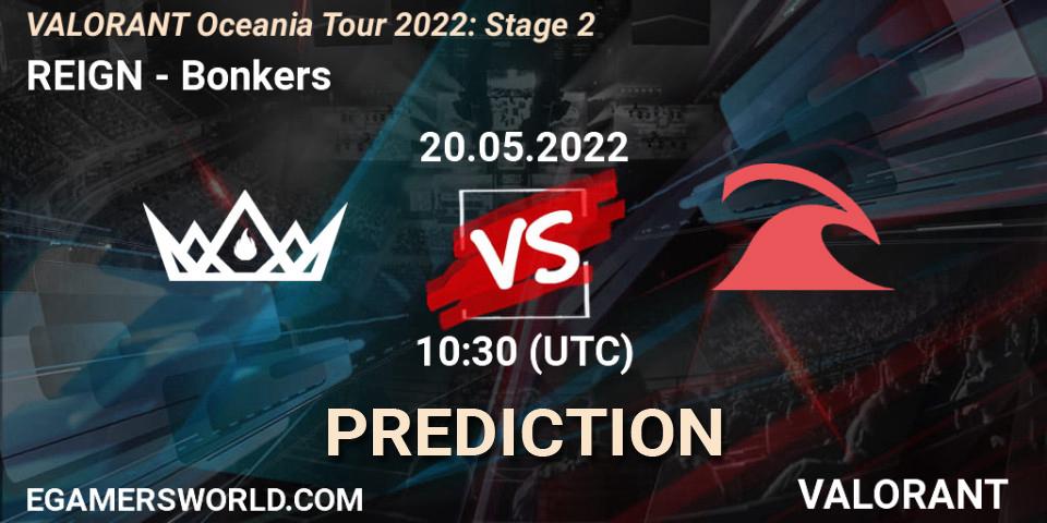 Prognoza REIGN - Bonkers. 20.05.22, VALORANT, VALORANT Oceania Tour 2022: Stage 2