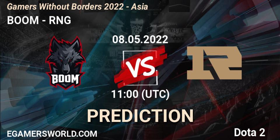 Prognoza BOOM - RNG. 08.05.2022 at 10:55, Dota 2, Gamers Without Borders 2022 - Asia