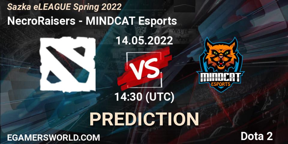 Prognoza NecroRaisers - MINDCAT Esports. 14.05.2022 at 13:14, Dota 2, Sazka eLEAGUE Spring 2022