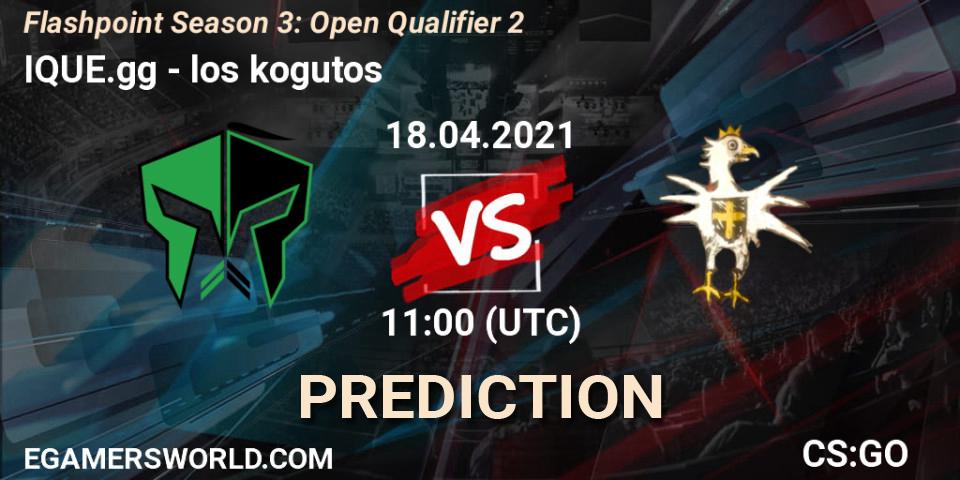 Prognoza IQUE.gg - los kogutos. 18.04.2021 at 11:00, Counter-Strike (CS2), Flashpoint Season 3: Open Qualifier 2