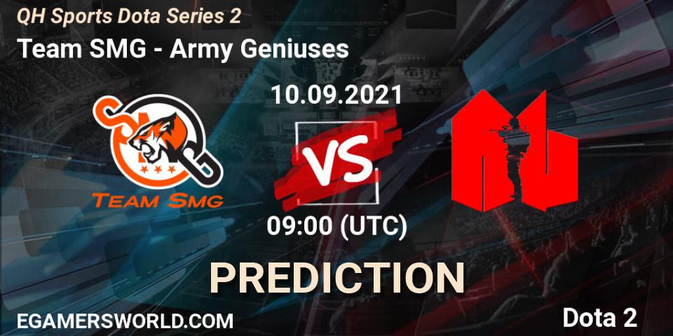 Prognoza Team SMG - Army Geniuses. 10.09.21, Dota 2, QH Sports Dota Series 2