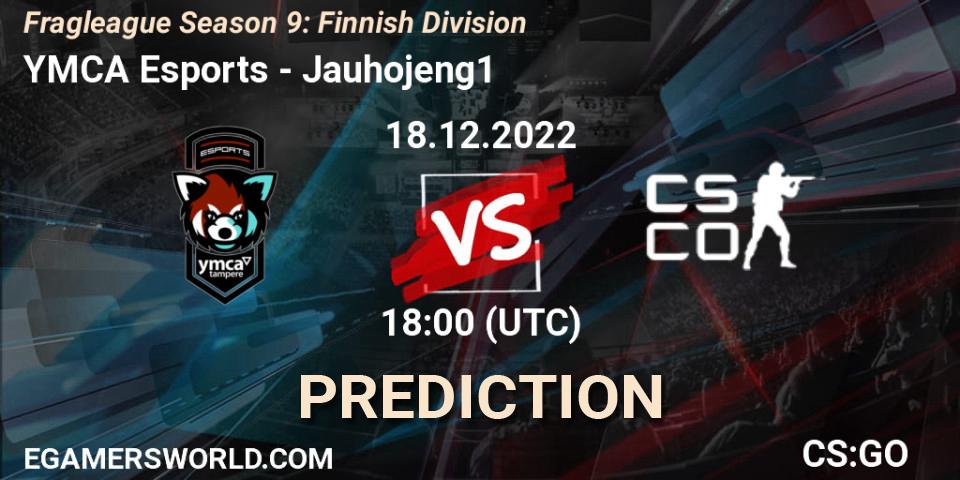 Prognoza YMCA Esports - Jauhojeng1. 18.12.2022 at 18:00, Counter-Strike (CS2), Fragleague Season 9: Finnish Division
