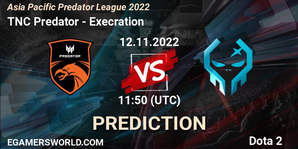 Prognoza TNC Predator - Execration. 12.11.22, Dota 2, Asia Pacific Predator League 2022