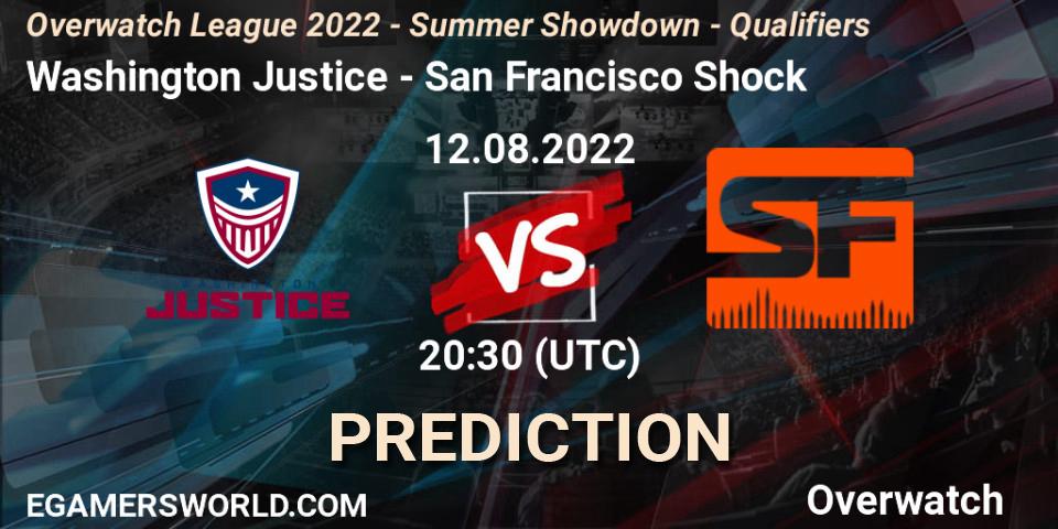 Prognoza Washington Justice - San Francisco Shock. 12.08.2022 at 20:30, Overwatch, Overwatch League 2022 - Summer Showdown - Qualifiers