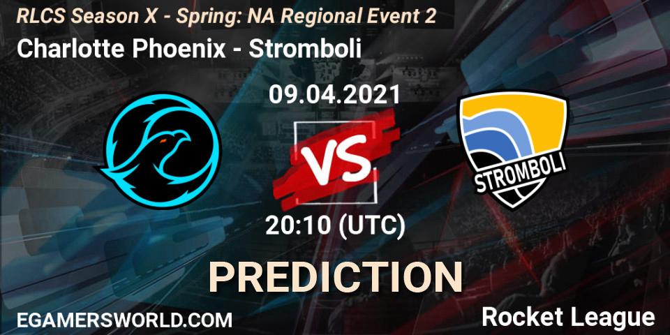 Prognoza Charlotte Phoenix - Stromboli. 09.04.2021 at 20:10, Rocket League, RLCS Season X - Spring: NA Regional Event 2