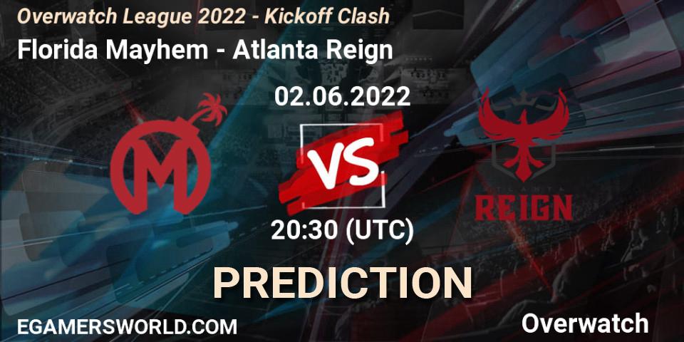 Prognoza Florida Mayhem - Atlanta Reign. 02.06.22, Overwatch, Overwatch League 2022 - Kickoff Clash