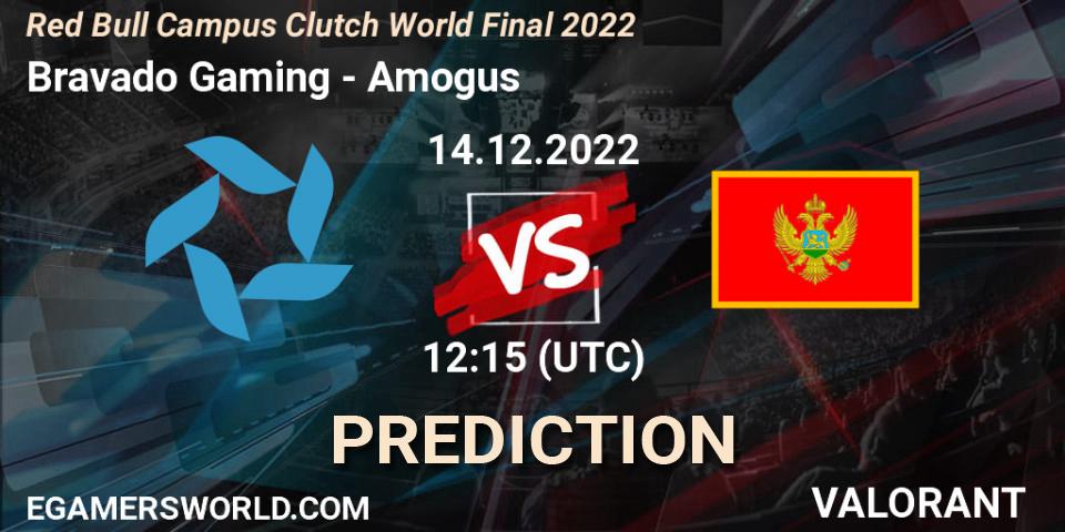 Prognoza Bravado Gaming - Amogus. 14.12.2022 at 12:15, VALORANT, Red Bull Campus Clutch World Final 2022