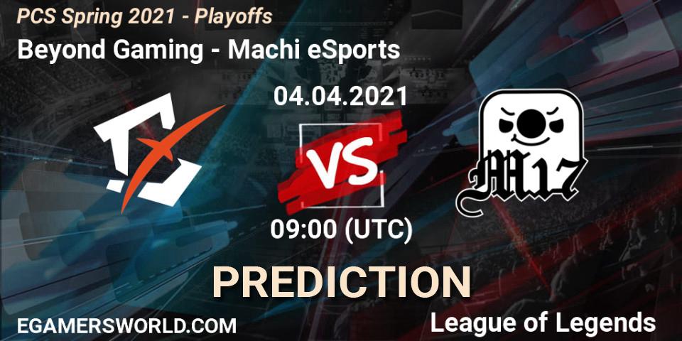 Prognoza Beyond Gaming - Machi eSports. 04.04.2021 at 09:00, LoL, PCS Spring 2021 - Playoffs