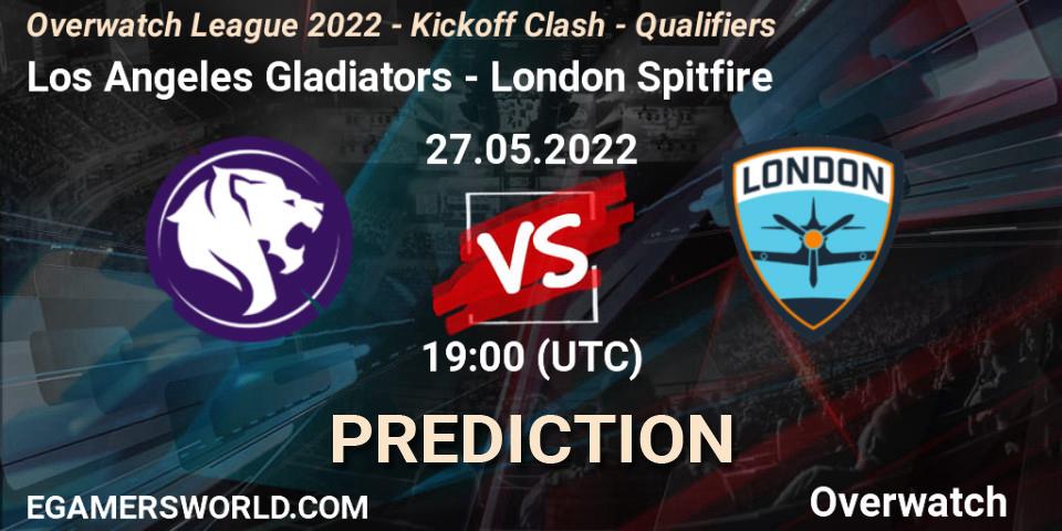 Prognoza Los Angeles Gladiators - London Spitfire. 27.05.2022 at 19:00, Overwatch, Overwatch League 2022 - Kickoff Clash - Qualifiers