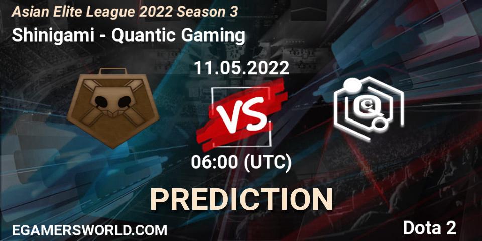 Prognoza Shinigami - Quantic Gaming. 11.05.2022 at 05:53, Dota 2, Asian Elite League 2022 Season 3