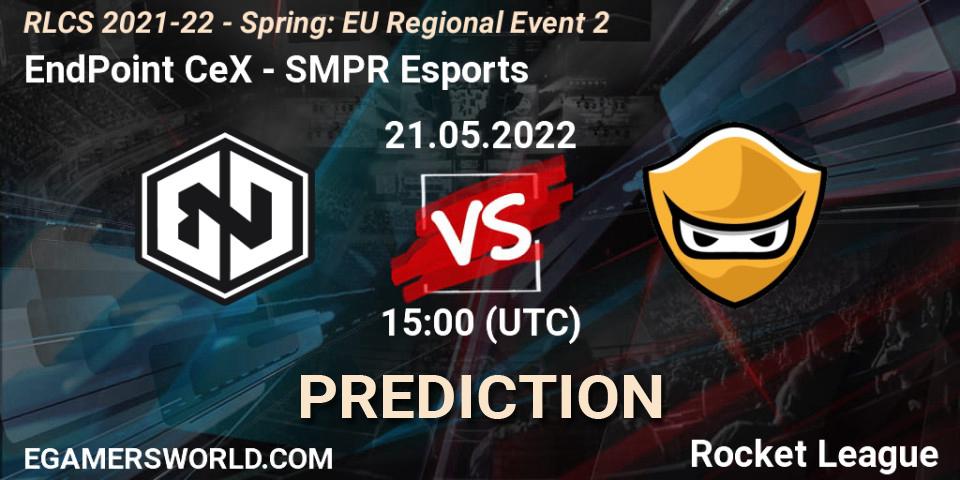 Prognoza EndPoint CeX - SMPR Esports. 21.05.2022 at 15:00, Rocket League, RLCS 2021-22 - Spring: EU Regional Event 2