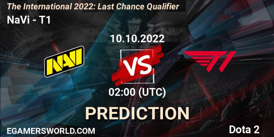 Prognoza NaVi - T1. 10.10.22, Dota 2, The International 2022: Last Chance Qualifier